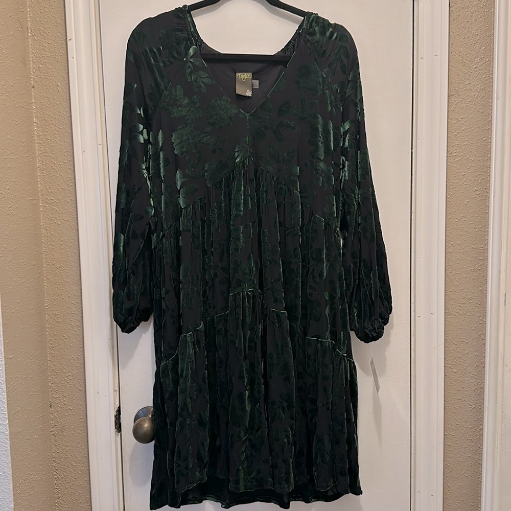 Velvet empire waist dress